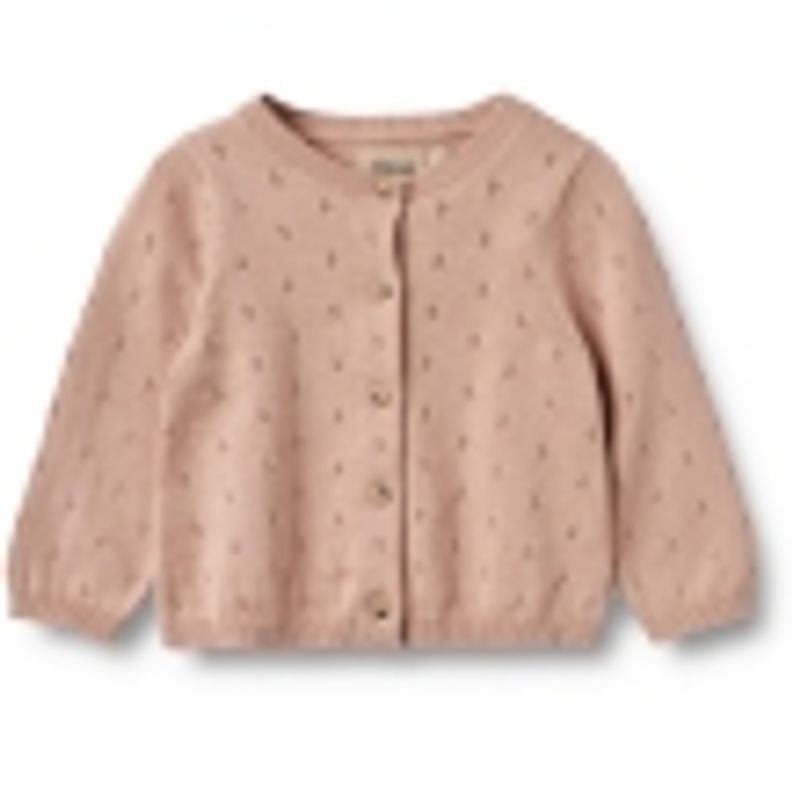 Wheat, Knit Baby cardigan Maia, Powder