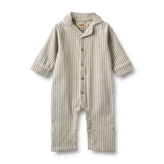 Hovedbilde Wheat, Night Suit L/S Lennie Baby, Blue Stripe