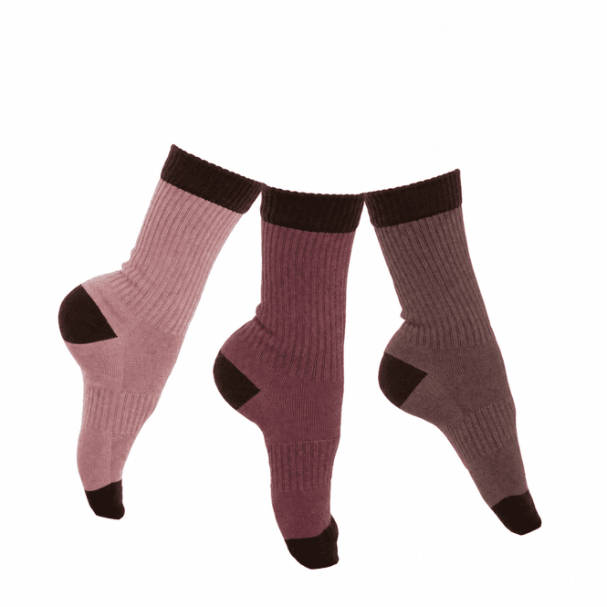 Hovedbilde Bruse Bambus Sokker 3pk, Dyrkolbotn, Rose Brown