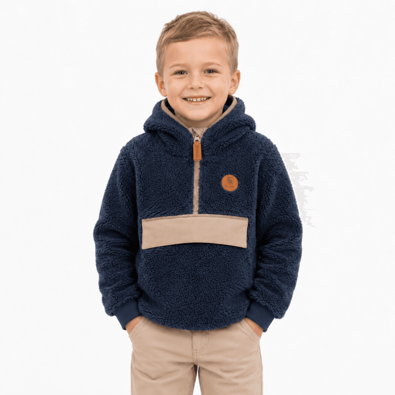 Bruse Teddyfleece Genser, Selskjer, Blå
