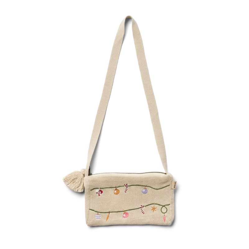 Wheat, Knitted Clutch Emb. Dagmar, offwhite