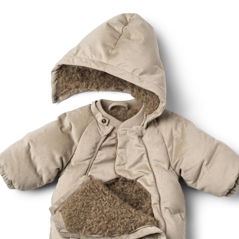 Wheat, Puffer Baby Suit Nallo, Grey Stone