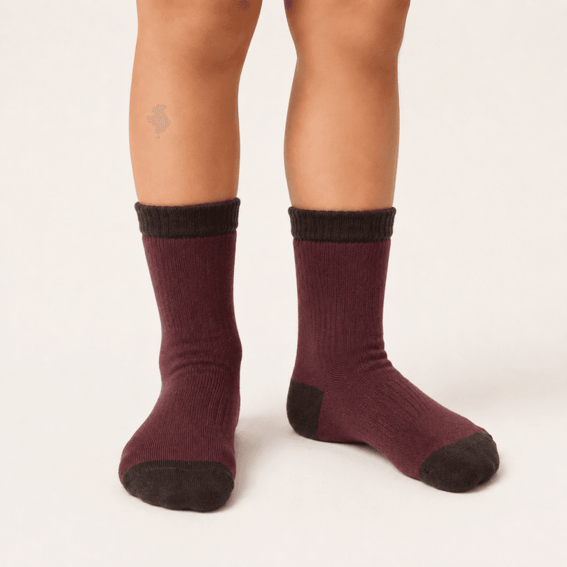 Bruse ullsokker, 3pk Edland, Rose Brown mix