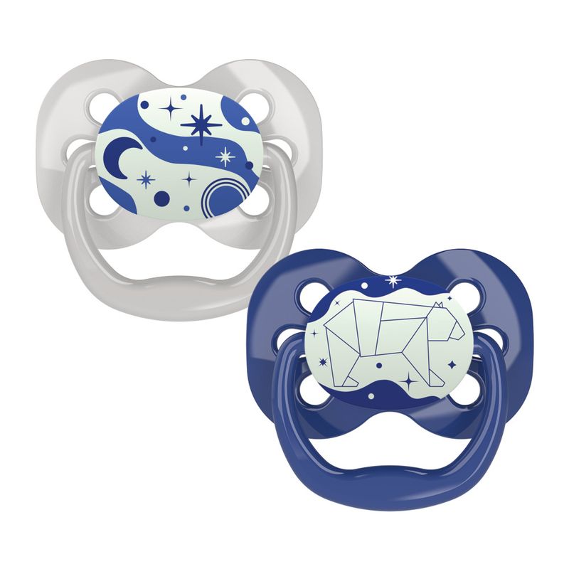 Dr. Brown`s Advantage Pacifiers Glow in the dark 0-6months, blue 2pk