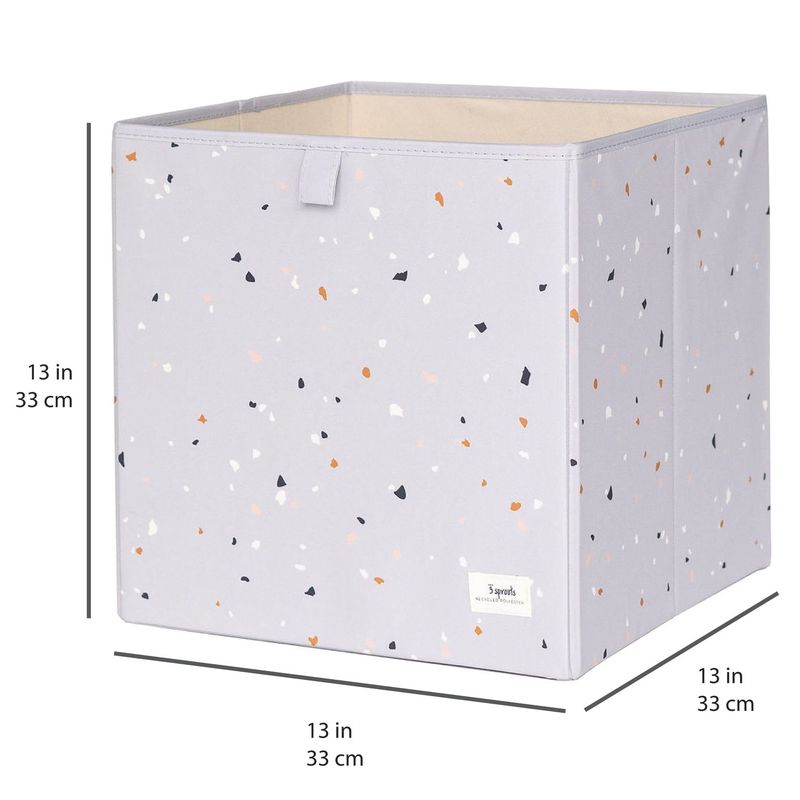 3 Sprouts Storage Box, Terrazzo/Light gray
