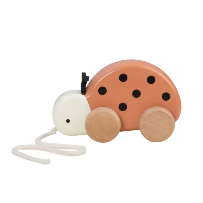 Hovedbilde Sebra, Wooden pull-along toy, Luca the ladybird