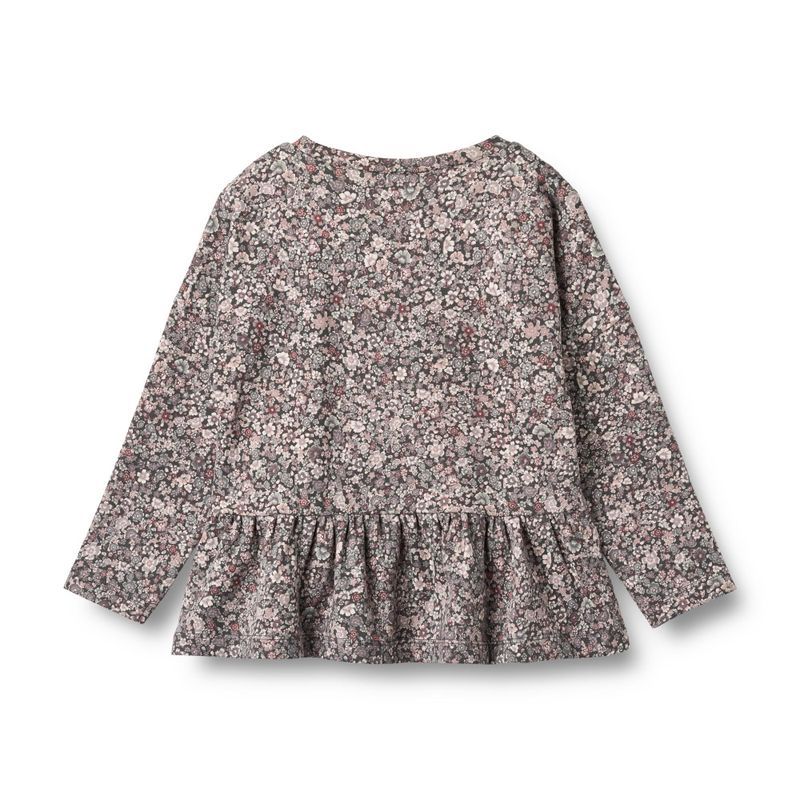 Wheat, T-shirt L/S Carolina, Purple stone flowers