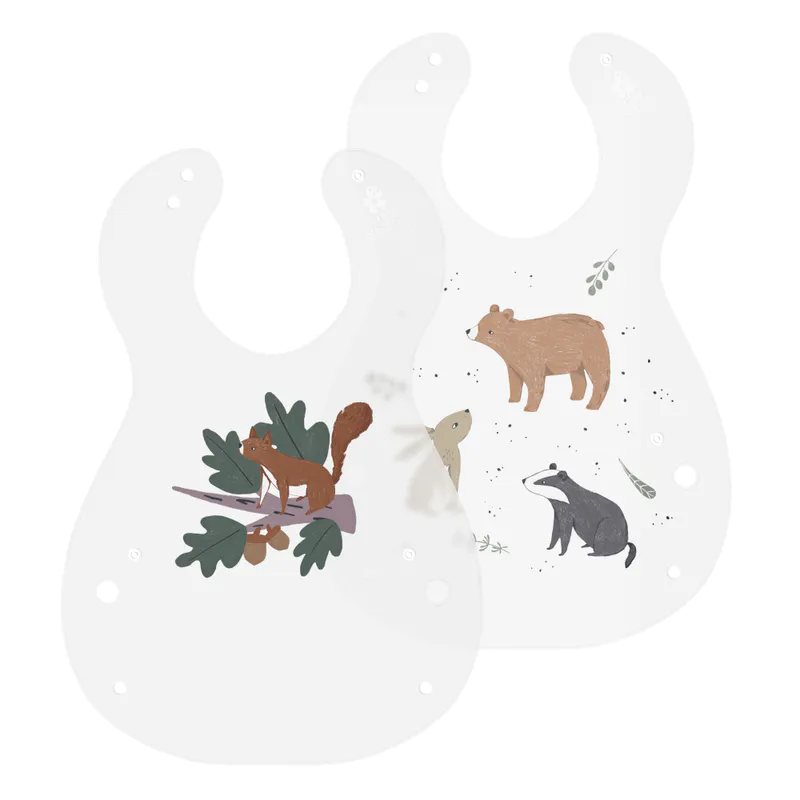 Bib, printed, 2 pcs., Nightfall