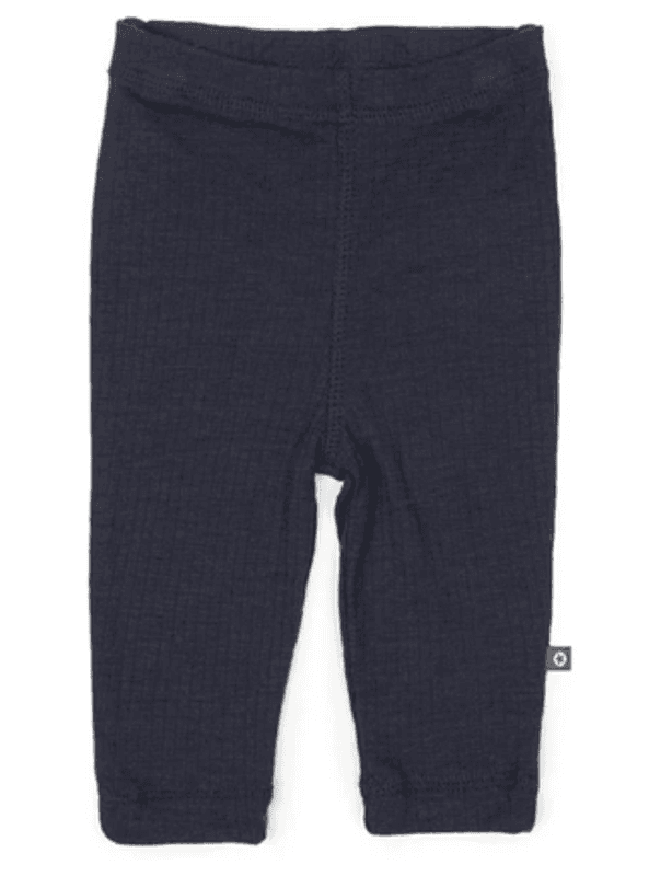 Smallstuff Leggings, merinoull, Navy drop needle