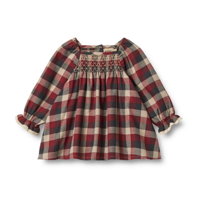 Hovedbilde Wheat, Dress L/S Lace Bella baby, red blue check
