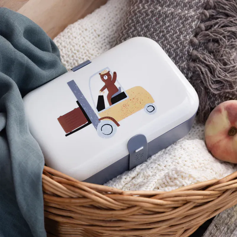 Lunchbox, silicone strap, Busy Builders