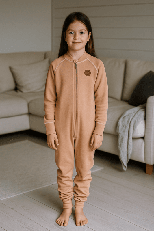 Bruse, Mose Ull-Jumpsuit, Cafe Creme rosa