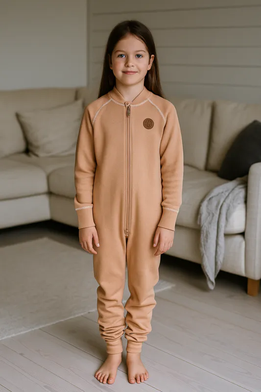 Bruse, Mose Ull-Jumpsuit, Cafe Creme rosa