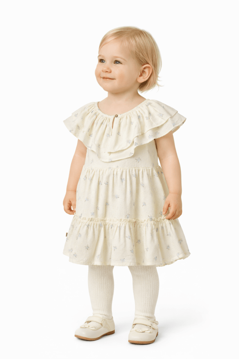 Wheat, Kjole Bitten, Off-white blomster (104 cm)